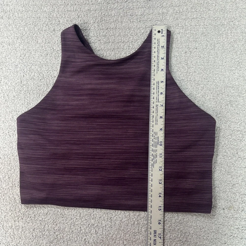 Athleta Conscious Crop Spacedye Purple Racerback Bra Tank Top Active‎ Sz Large